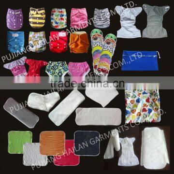 Wholesale Reusable one size pocket cloth diaper nappy insert nappy liner wholesale Eco friendly baby nappy nursing pads