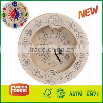 Educational Wood Toy Clock For Kids