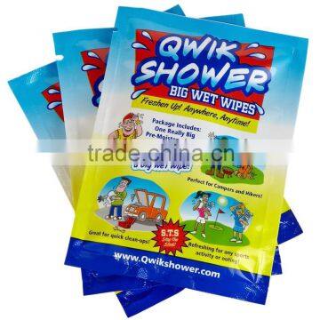 OEM disposable big wet wipe for quick shower anytime anywhere