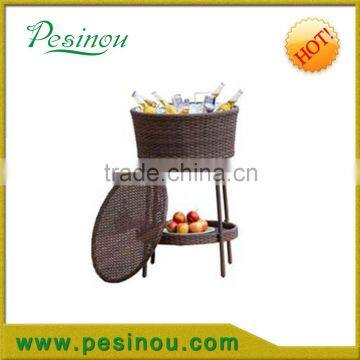 Cool Bar Table Drinks Storage Rattan Wicker Stool Party Outdoor Picnic BBQ Keter Ice Bucket