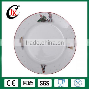 Christmas Ceramic Plate, Cheap Dinner Plate Wholesale,White Porcelain Plate