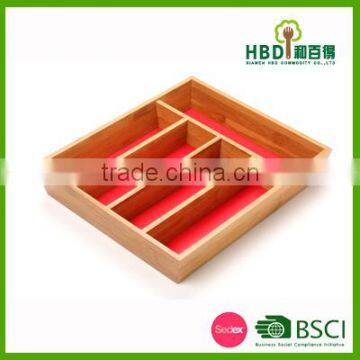 New product hot selling wooden flatware tray/wooden flatware organizer