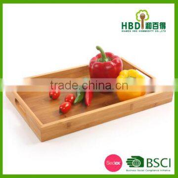 Best Selling 3pcs Bamboo Food Serving Tray Bamboo Kitchen Tray photo-4