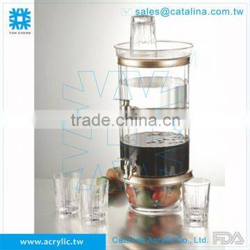 Luxury Bar Party Buttet Plastic Juice Beverage 3 Tier Cold Drinking Dispenser