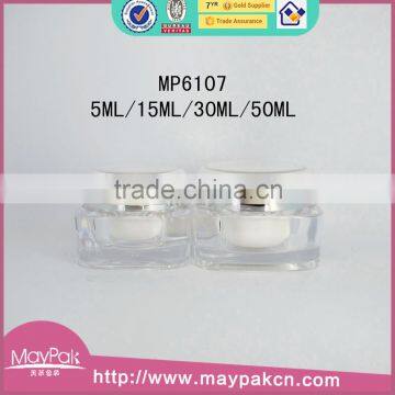 Fashion professional manufacturer acrylic cosmetic jars plastic container