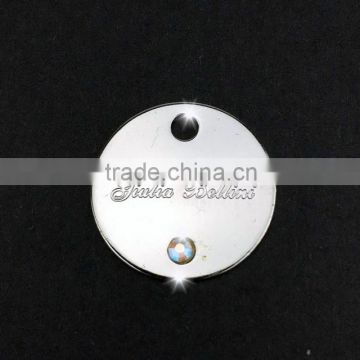 New product promotion color plated metal swing clothing tags/logo label plate/tags for clothing