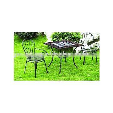 iron garden square 3pcs bistro set furniture