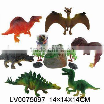 2015 Novelty 4" Plastic Dinosaur Toys ,animal Toys Shantou 6 in 1 photo-2