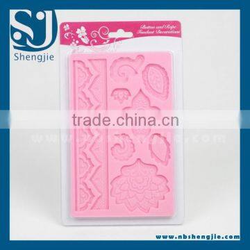 Trade assurance DIY silicone cake decorating tools silicone lace molds