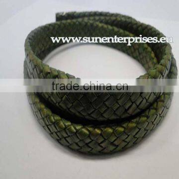 Braided Leather cords -Oval Braided 18 mm - SE-PB-01