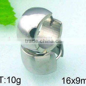 Newest Design O Shape 316L Stainless Steel Stud Earrings Cuff Earrings