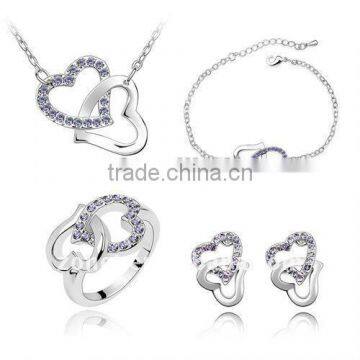 New Arrival High Fashion Austrian Crystal Heart Jewelry ZHPS83132