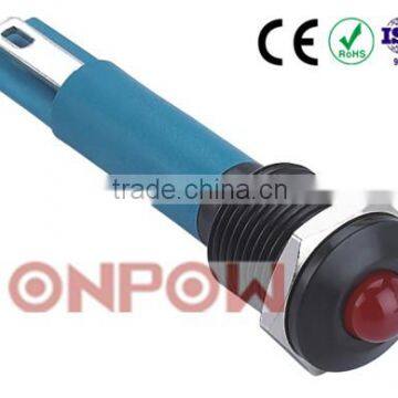 30 Years Industry Leader ONPOW Metal signal lamp GQ10G-D/A Dia. 10mm CE ROHS IP67 waterproof