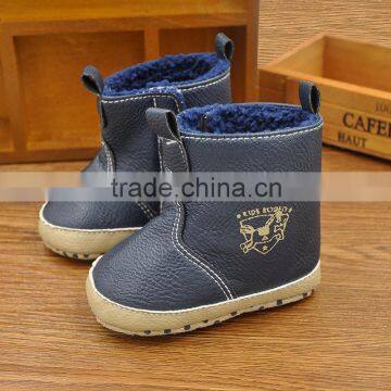 XIAOLIUBAO 2016 new fashion design baby shoes boots winter baby bootie leather
