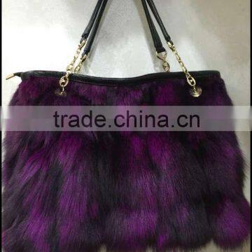 2015 hotsale and popular fox handbag fushia