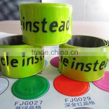 2015 Promotion High Quality Bicycle Safety Custom Reflective Slap Bracelet photo-2