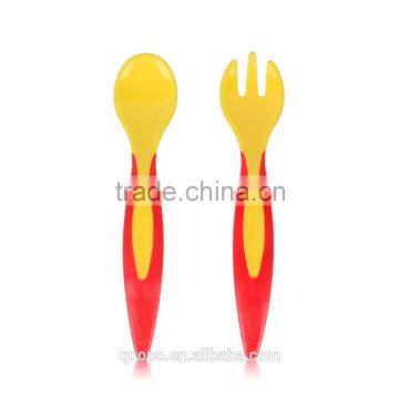 New Products Food Grade Kids Silicone Rubber Travel Gift Fork And Spoon Set