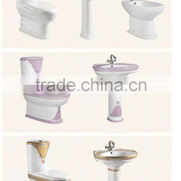 Hot Sale Bathroom Ceramics Decorated Sanitary Ware China D8007 photo-3