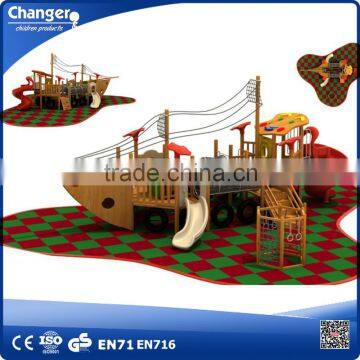 Best Quality Modern Style Outdoor Children Wooden Pirate Ship Playground