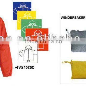 Foldable windbreaker jacket