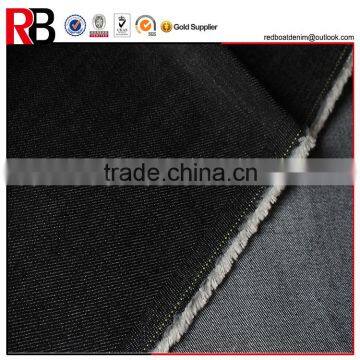 11oz Blue Black Color Slub 100%Cotton Denim Fabric For Wholesale