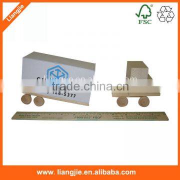 4 Sides Print Custom Logo Memo Pad With Wood Pallet Case Memo Cube