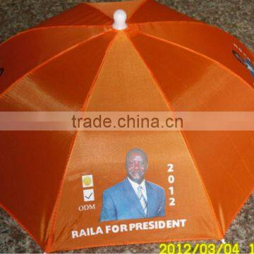 small fun head/ hat umbrella-orange