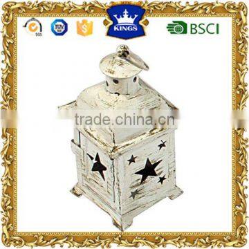 White christmas metal iron sheet lantern with star