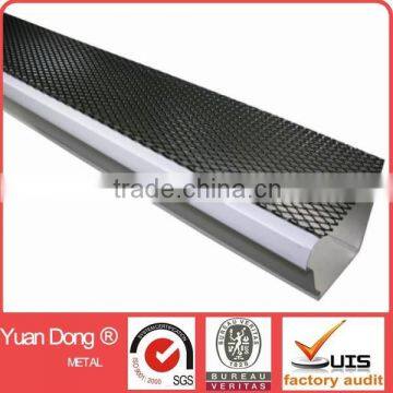 Expanded metal gutter screen black powder coating