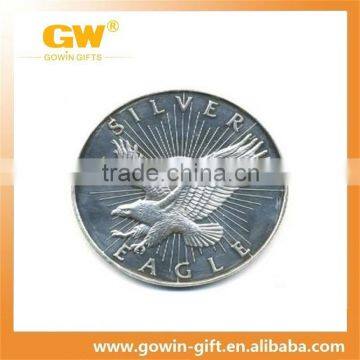 Zinc Alloy Casting Engraved Customized Blank Silver Coin photo-3