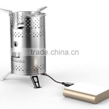 Stainless steel biomass portable stove with best materials Silver color wood burning stove