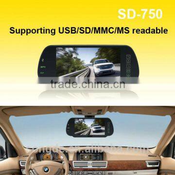 Rear View Mirror Monitor 7" LCD Display With SD MMC Fm Mp3 Mp4 Mp5 Player Support Remote Control photo-6