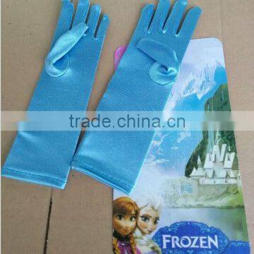 2014 popular frozen glove elsa blue baby children wedding cosplay glove