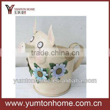 Lovely metal watering pot with pig design