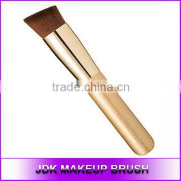 Wholesale Big size Synthetic hair Gold Foundation Brush Custom logo Makeup Brushes Angled Foundation brush