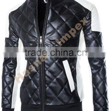 Quilted leather jacket Men's quilted leather jacket