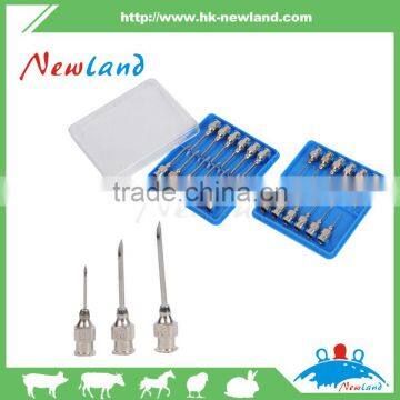 stainless steel high quality brass rectangle hub veterinary needle/syringes