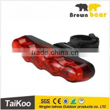 2AAA bike tail light flashing safety plastic 5 led bicycle light BCL1096