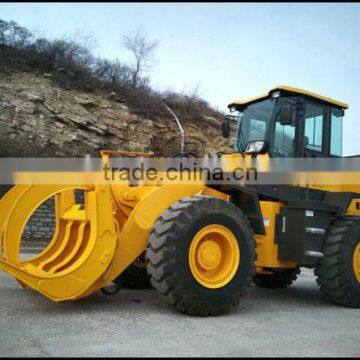 4 ton wood grasper loader with 129kW DEUTZ engine and joystick pilot control