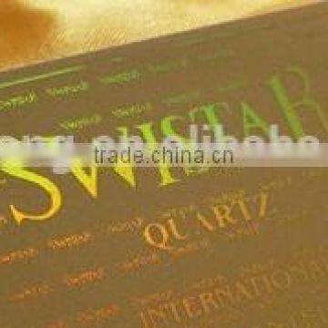 gold laser foil anodized aluminium business cards