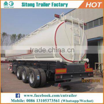 Tri-axle oil transport tanker truck trailer 45000 liters fuel trailer