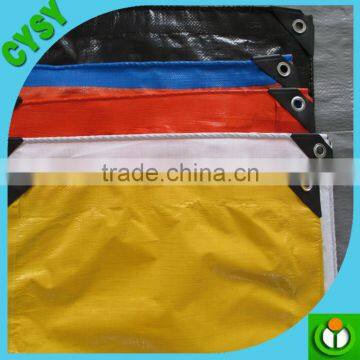 Laminated Blue/orange pe Tarps/plastic Poly Tarpaulin With Reinforced Edge and Grommets
