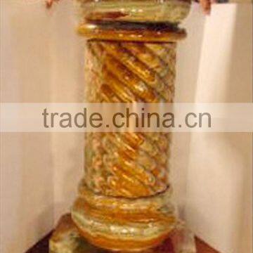 Modern Design MULTI RED ONYX COLUMNS PILLARS CARVED TOP photo-5