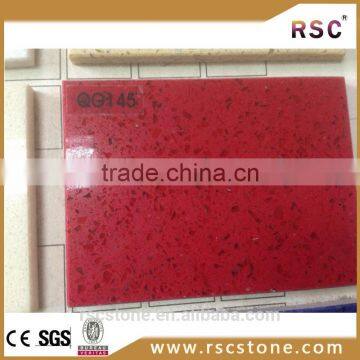 Red artificial quartz marble tiles design