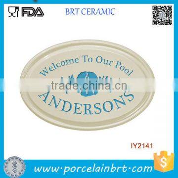 Custom DIY Yourself Wholesale Ceramic Garden Doorplate