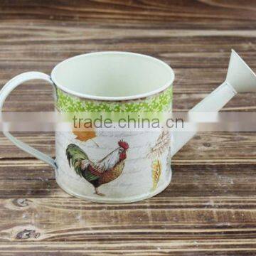 2015 paper decal watering can flower pot made in china wholesale