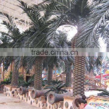 Amusement park decoration use date palm trees