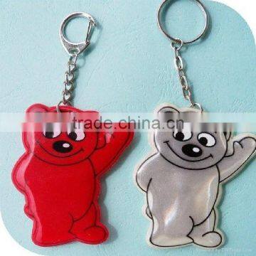 custom printing softsoft PVC reflector keychain