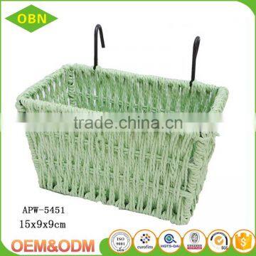 Hot Sale Colorful Paper Twine Woven Kids Bike Basket Bicycle Front Basket photo-2