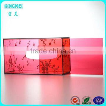 Slide Lid Acrylic Napkin Box, Top Sliding Lucite Tissue Box, Plexiglass Serviette Box photo-6